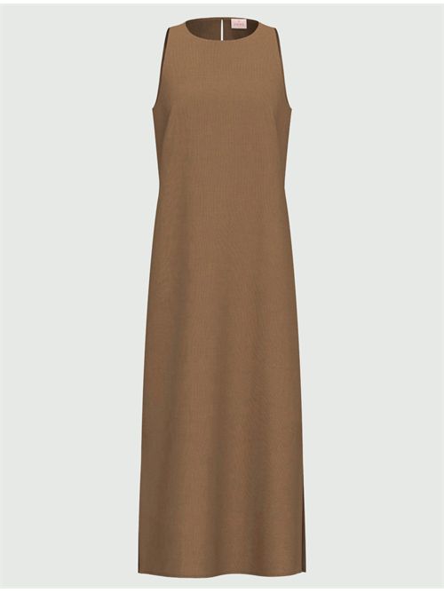 Abito dritto in tela di lino - TORTORA EMME MARELLA | EMMVELO227/005